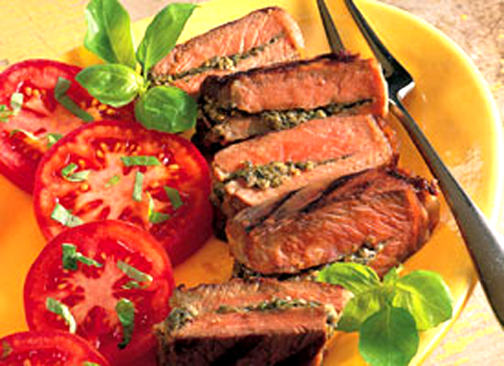 Grilled Pesto Stuffed Steaks Grilled Pesto Stuffed Steaks picture